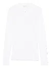Liu •jo Buttoned Long-sleeved Polo Top In White