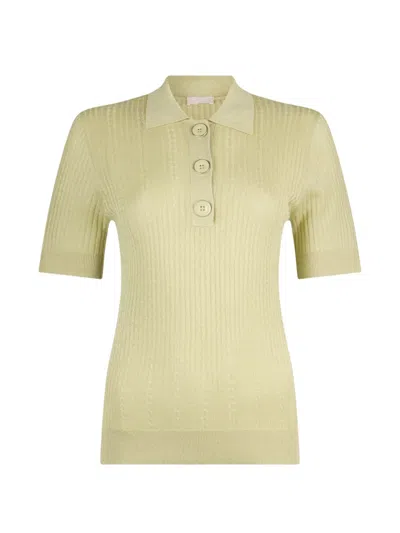 Liu •jo Buttoned Polo Shirt In Yellow