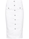 Liu •jo Buttoned Twill Skirt In White