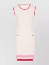 Liu •jo Buttoned Trim Knee-length Midi Dress