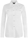 Liu •jo Liu Jo Classic White Button-down Shirt With Chest Pockets In White