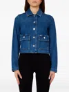 Liu •jo Buttoned-pocket Jacket In Blue