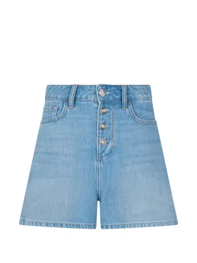 Liu •jo Button-fastening Shorts In Blue