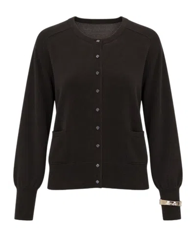 Liu •jo Liu Jo Button-up Knitted Cardigan In Brown