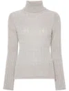 Liu •jo Cable-knit Jumper In Grey