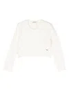 Liu •jo Cable-knit Jumper In White