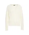 Liu •jo Cable-knit Sweater In White
