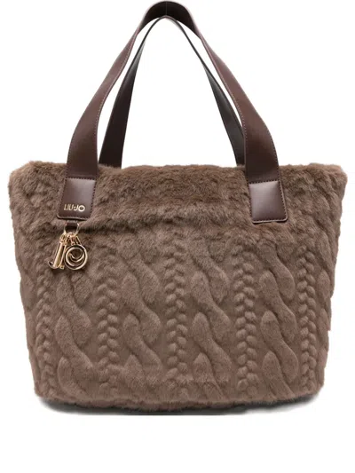 LIU •JO CABLE-KNIT TOTE BAG