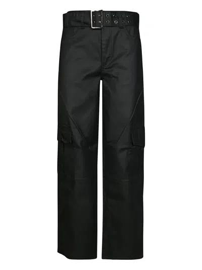 Liu •jo Cady Waist Wide Leg Trousers In Black