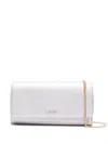 Liu •jo Logo-lettering Clutch Bag In Silver