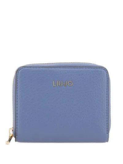 Liu •jo Caliwen Logo Zip Wallet In Blue