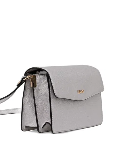 Liu •jo Caliwen Metallic-effect Crossbody Bag In Gray