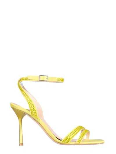 Liu •jo Camelia Embellished Sandals In Yellow
