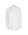 Liu •jo Liu Jo Classic White Ramia Shirt With Relaxed Fit In 10701