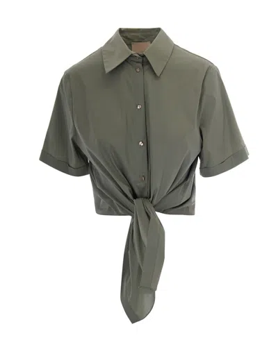 Liu •jo Camicia Con Nodo Green Peppermint