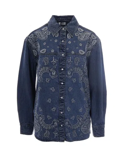 Liu •jo Camicia Ricamata Denim Blue