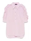 Liu •jo Striped Shirt In Nude & Neutrals