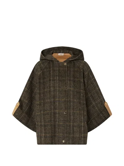 Liu •jo Cape With Hood In Brown