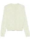 Liu •jo Cardigan In Light Green With Lettering Motif Con Strass In Green
