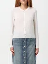 Liu •jo Logo-embroidered Cardigan In Weiss