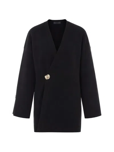 Liu •jo Cardigan With Jewel Buttons In Black