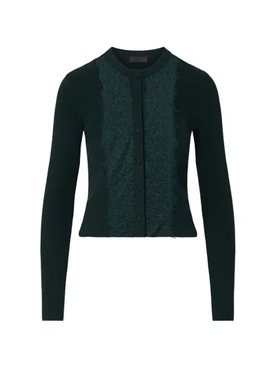 Liu •jo Cardigan With Lace Insert In Blue