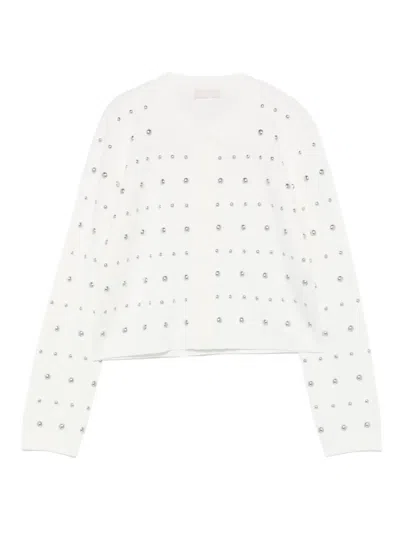 Liu •jo Cardigan With Studs In White
