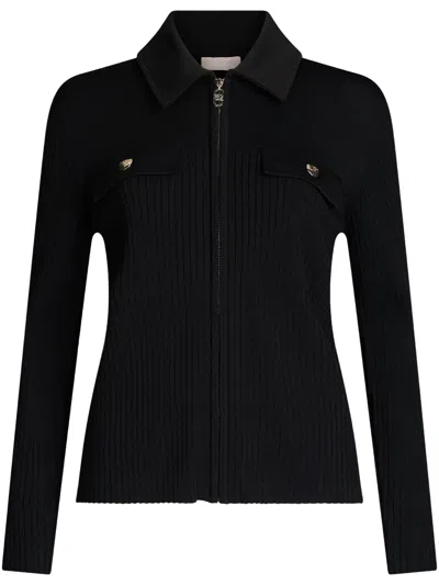 Liu •jo Cardigan With Zip In Black