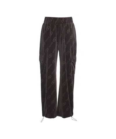 LIU •JO CARGO PANTS WITH LOGO PRINT