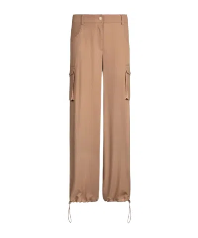 Liu •jo Cargo Trousers In Beige