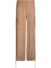 Liu •jo Beige Cargo Trousers In Braun