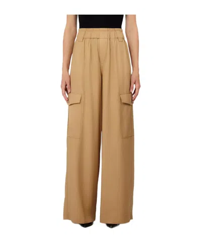 Liu •jo Cargo-pocket Palazzo Pants In Neutral
