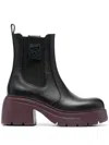 Liu •jo Carrie Leather Ankle Boots In Schwarz