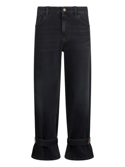 Liu •jo Carrot-fit High-rise Jeans In Black