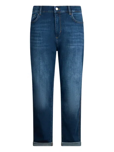 Liu •jo Carrot-fit High-rise Jeans In Blue
