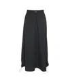 Liu •jo Casual Maxi Skirt With Adjustable Hem In Black