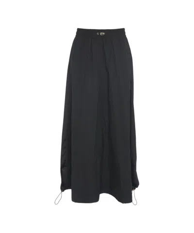 Liu •jo Casual Maxi Skirt With Adjustable Hem In Black