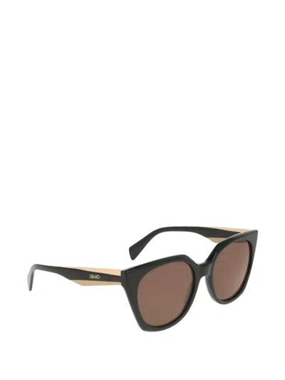 Liu •jo Cat-eye Frame Sunglasses In Black