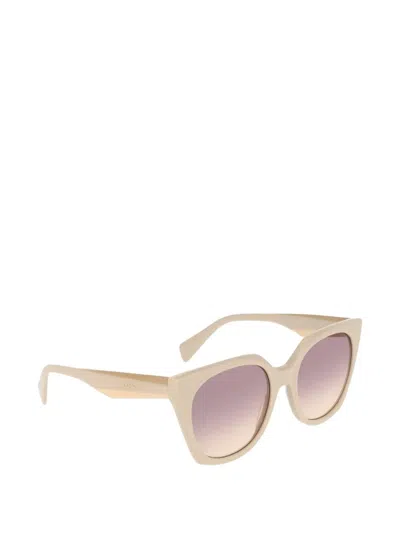 Liu •jo Cat-eye Frame Sunglasses In Neutral