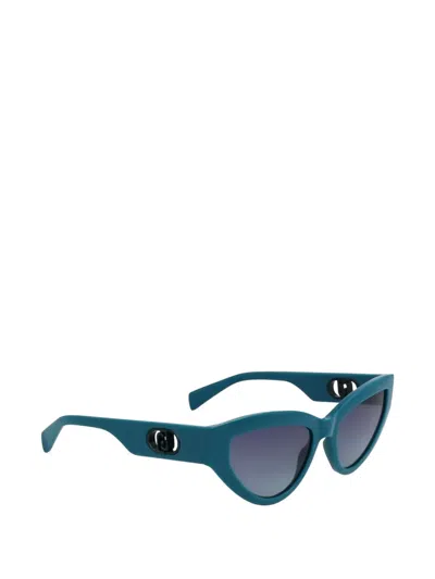 Liu •jo Cat-eye Sunglasses In Blue