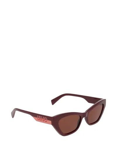 Liu •jo Cat-eye Sunglasses In Red