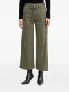 Liu •jo Chain-belt Trousers In Green