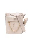Liu •jo Chain-detail Drawstring Bucket Bag In Neutral