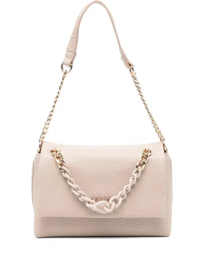 Liu •jo Chain-detail Satchel Shoulder Bag In Neutral