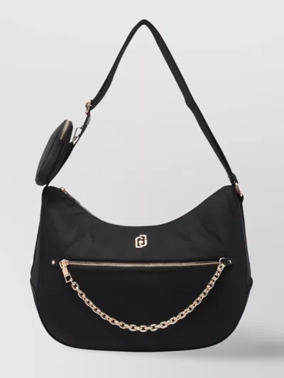 LIU •JO CHAIN DETAIL SHOULDER BAG WITH ZIP POCKET