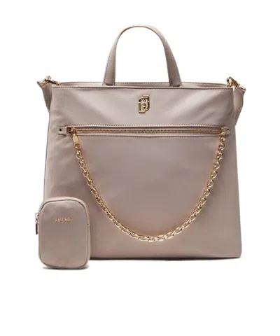 Liu •jo Chain-detail Tote Bag In Nude