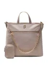 Liu •jo Nylon Shopping Bag With Chain In Pink