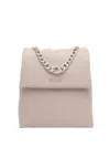 Liu •jo Chain-embellished Flap Backpack In Neutral