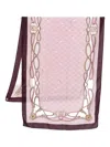 Liu •jo Chain-print Scarf In Pink