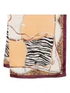 Liu •jo Chain-print Zebra-pattern Scarf In Multi